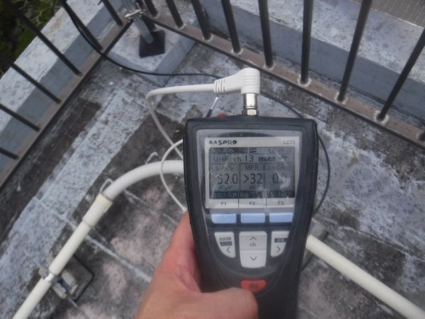 熱海市マンション地デジアンテナ工事