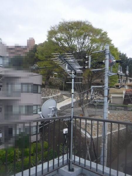 熱海市マンション地デジアンテナ工事